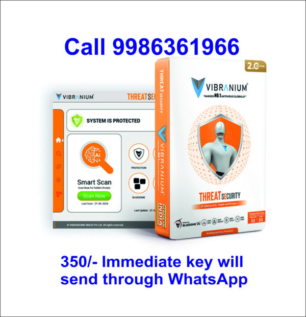Vibranium Threat Security Antivirus Call 9986361966 for Best Price